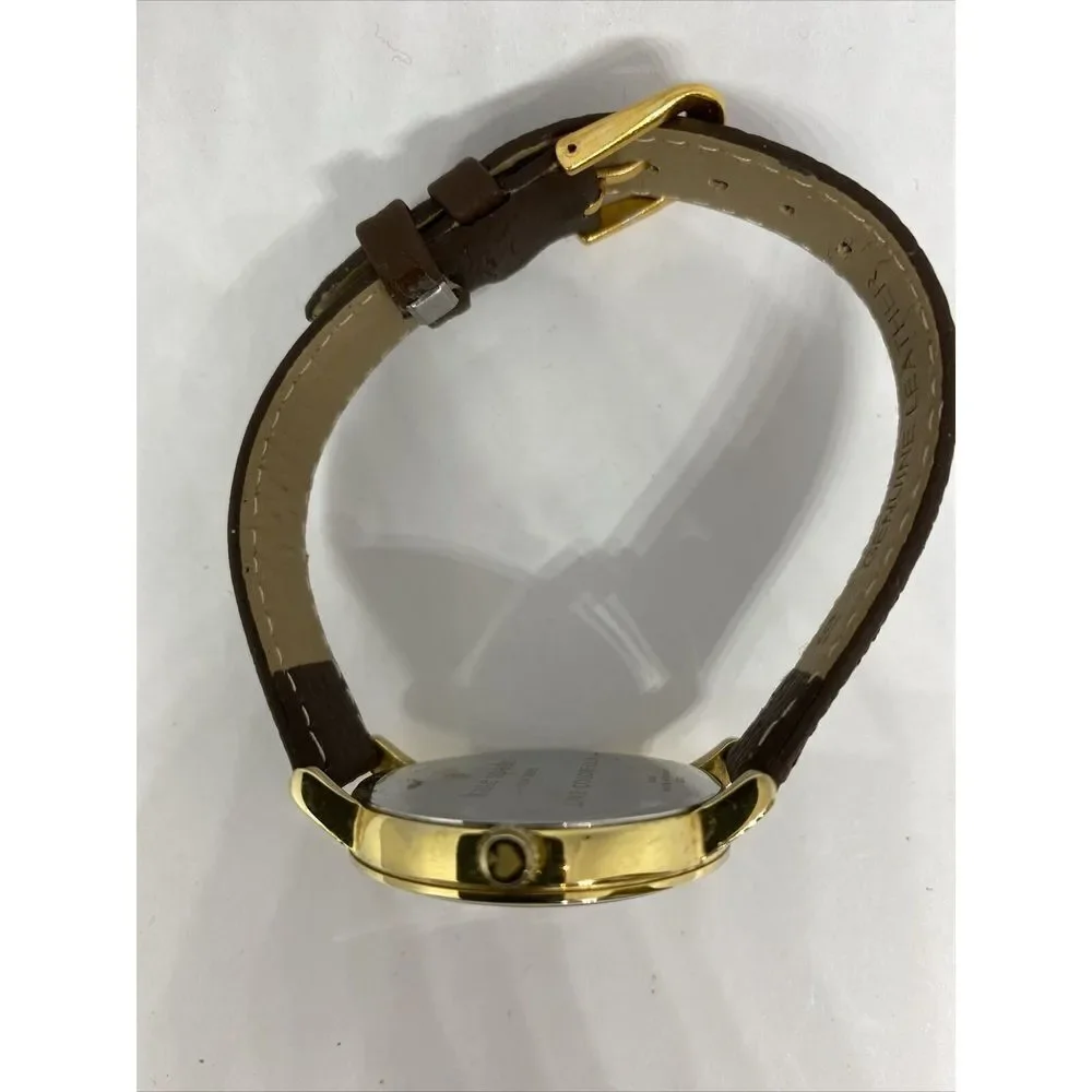 Kate Spade New York 0073 Women Brown Leather White Analog Dial Wrist Watch XX599
